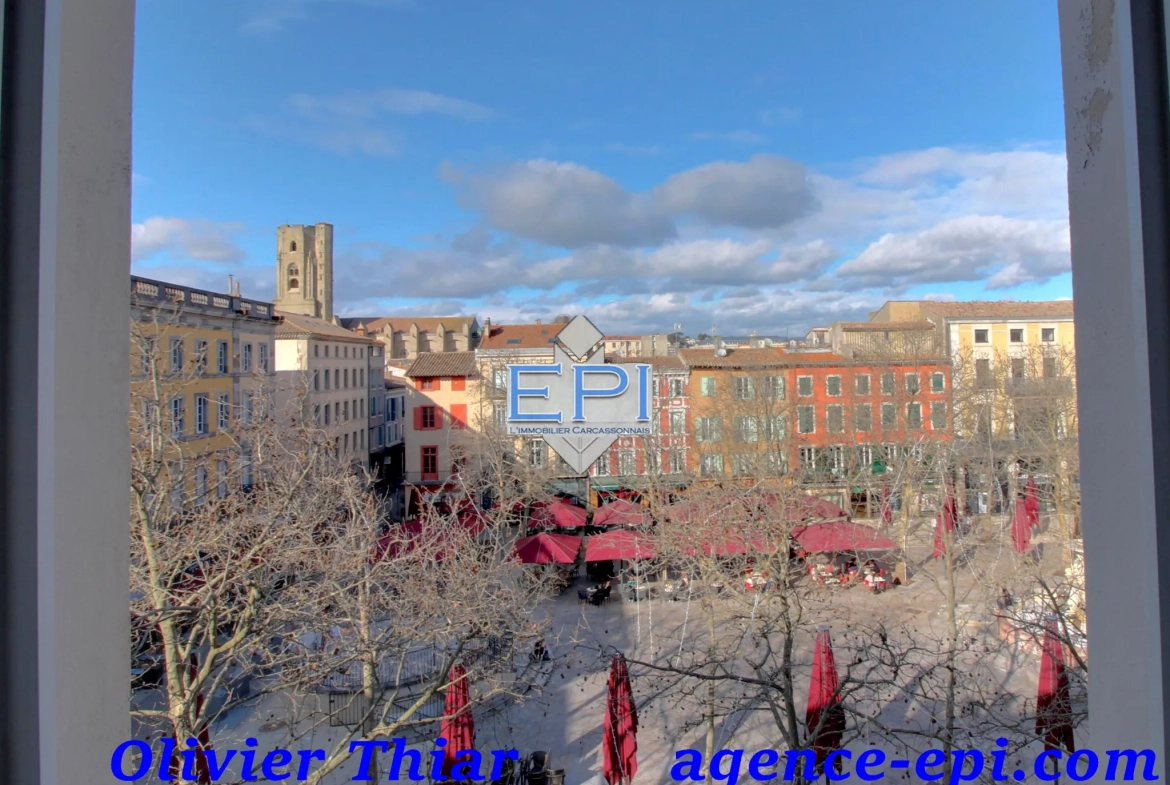 Appartement T3 avec vue sur la Place Carnot à Carcassonne 