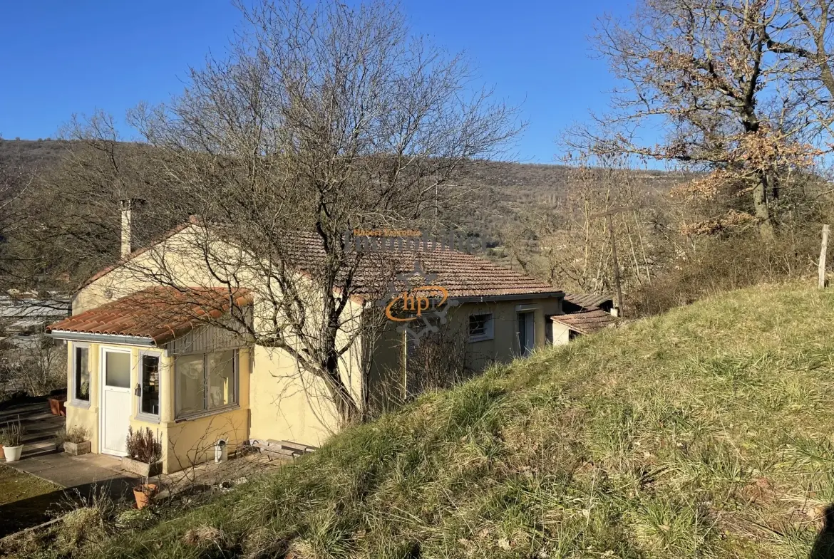 À vendre maison avec terrain à Saint Affrique, 70 m², proche ville 