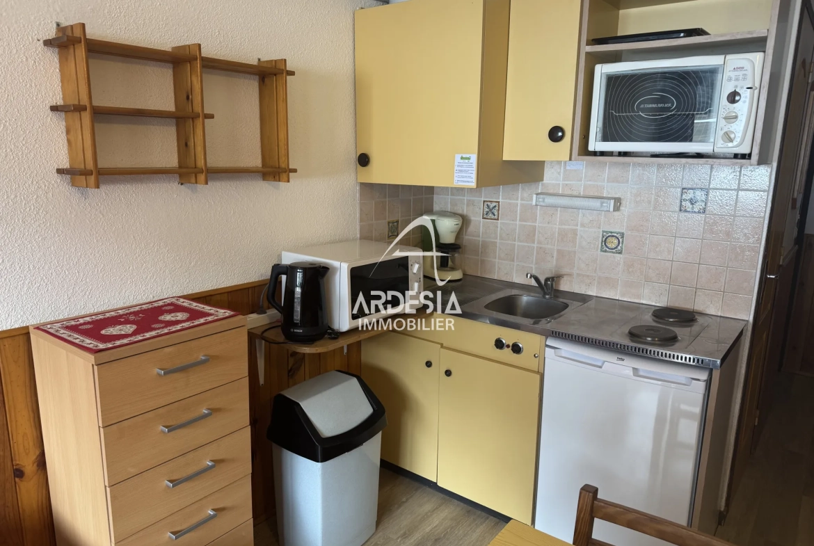 Charmant appartement de 22 m² avec vue panoramique sur les pistes à La Norma 