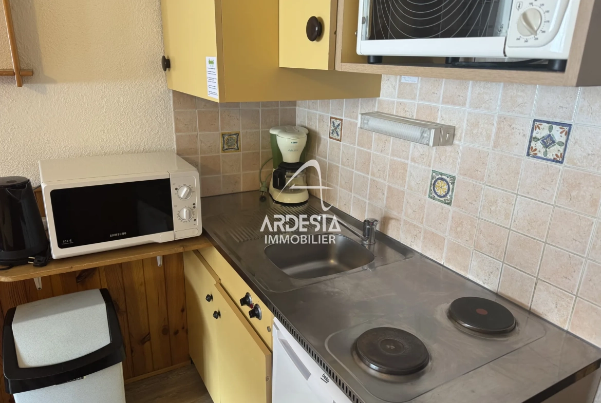 Charmant appartement de 22 m² avec vue panoramique sur les pistes à La Norma 