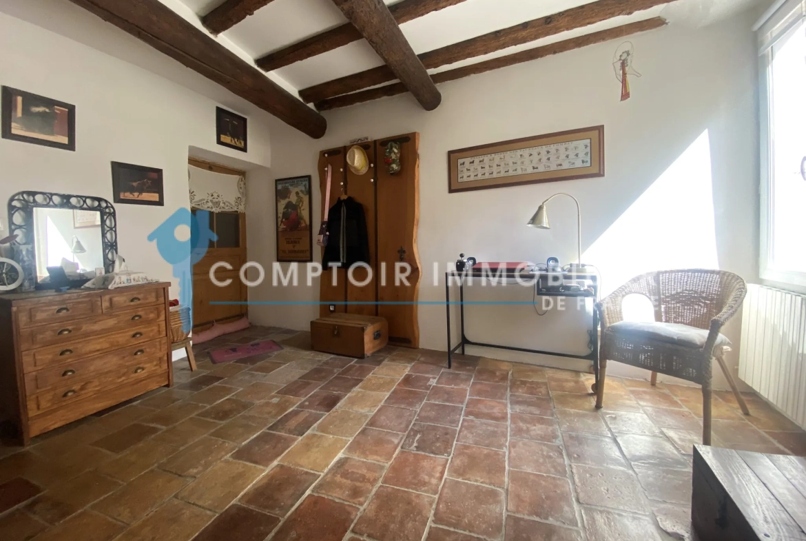 À vendre maison de village rénovée avec terrasse et parking à Meynes 