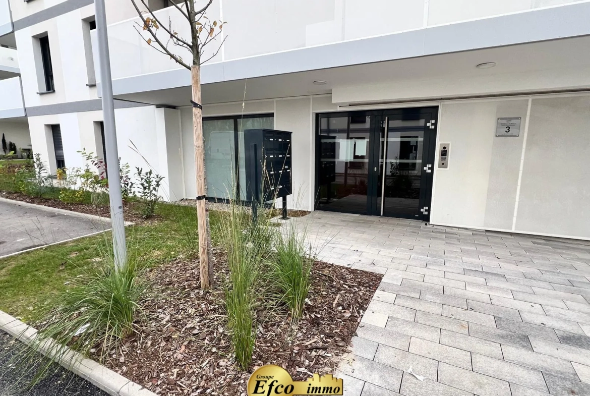 Appartement T3 neuf à St Louis avec terrasse et garage privé 