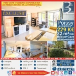 Appartement 4 pièces lumineux avec balcon, cave et parking à Poissy – Quartier Sablons