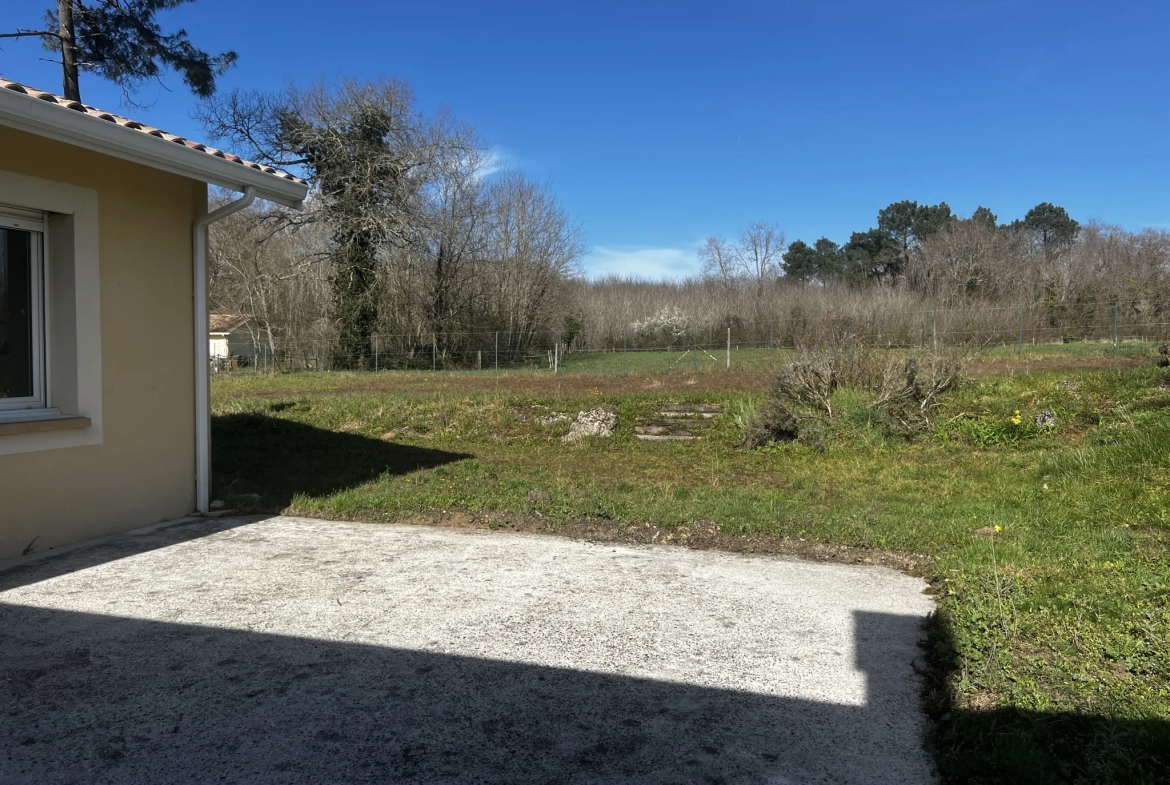 Maison moderne 4 chambres avec terrasse et terrain clos à Noaillan 