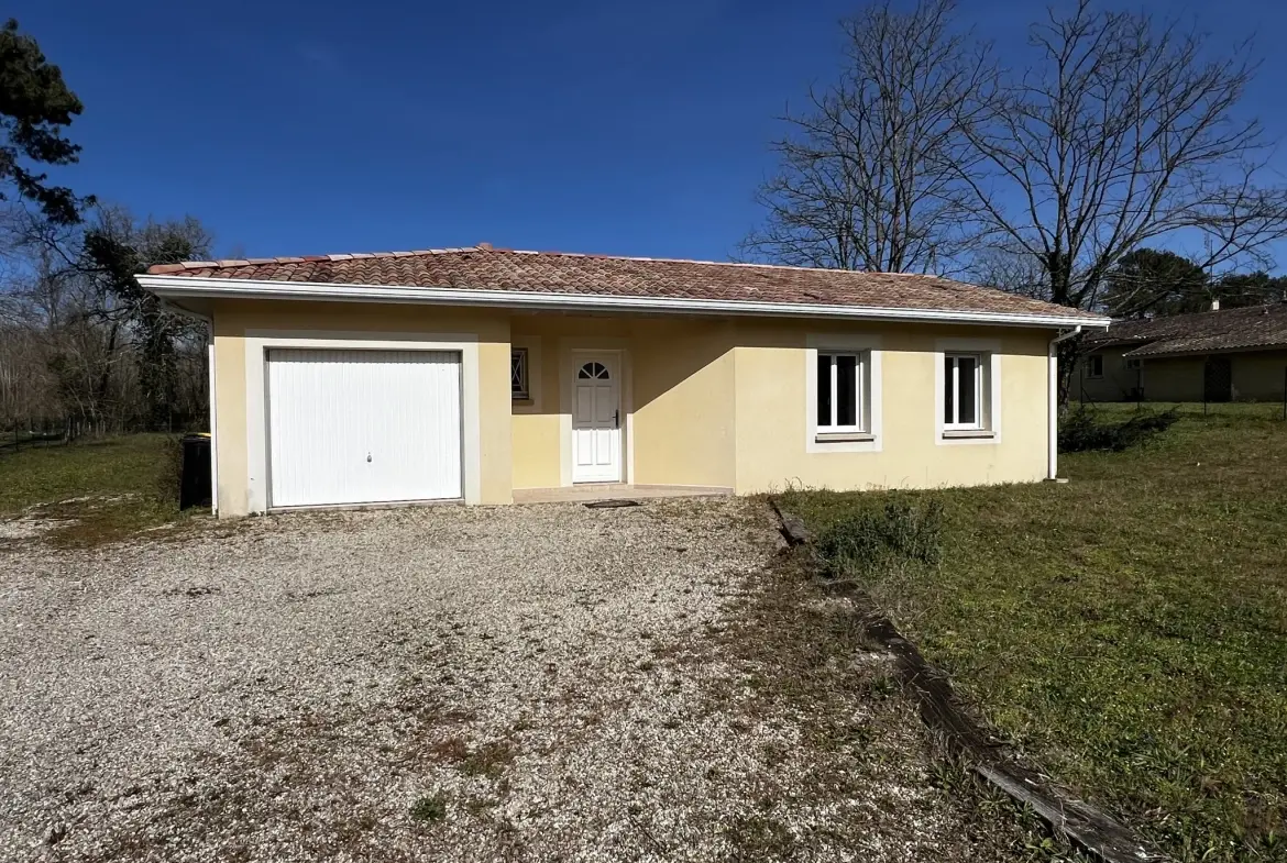 Maison moderne 4 chambres avec terrasse et terrain clos à Noaillan 