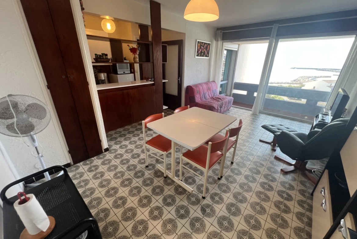 Appartement T2 face à la mer à Le Barcares avec parking et terrasse 