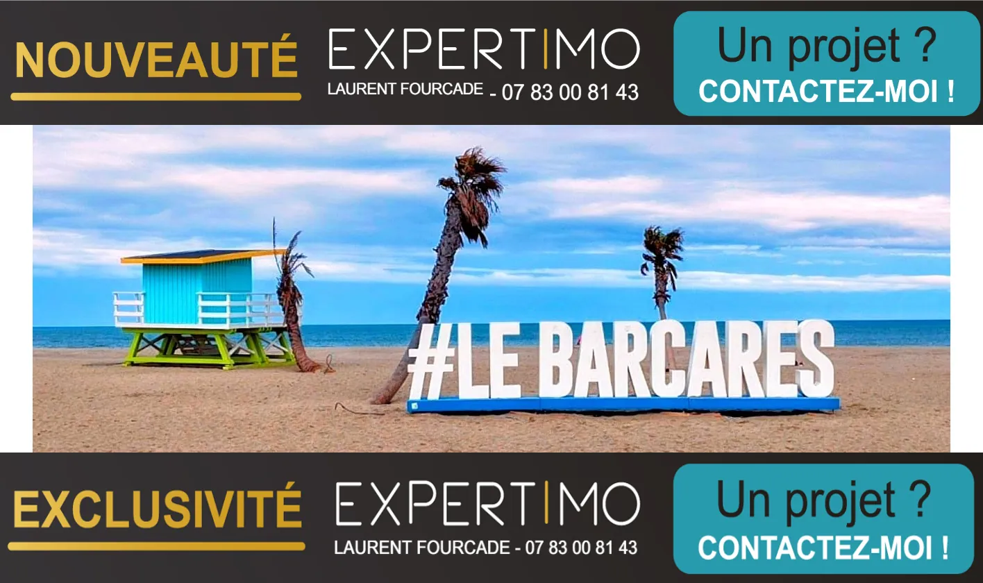 Appartement T2 face à la mer à Le Barcares avec parking et terrasse 