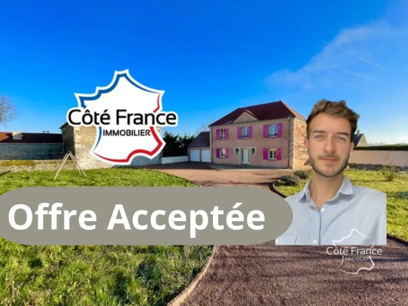 Charmante maison 4 chambres avec jardin sur terrain de 1510m² près d'Avallon