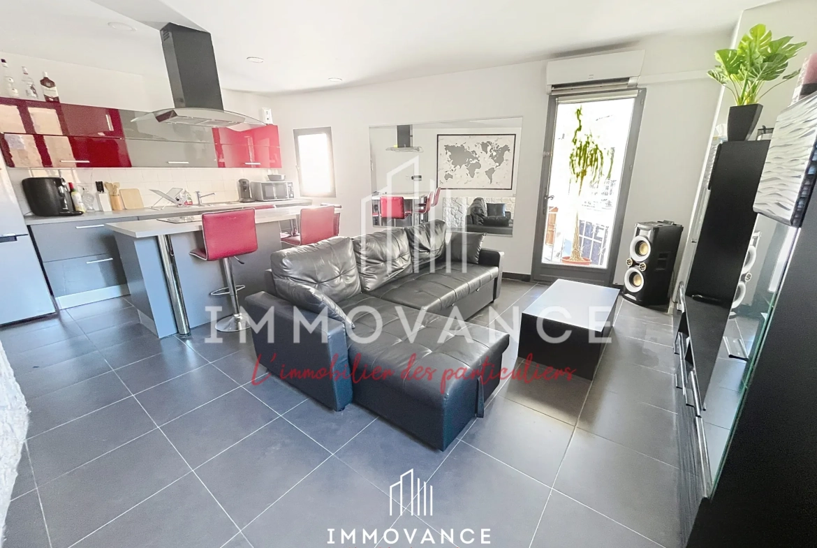 Maison de village rénovée de 50 m² avec garage à Fabregues 