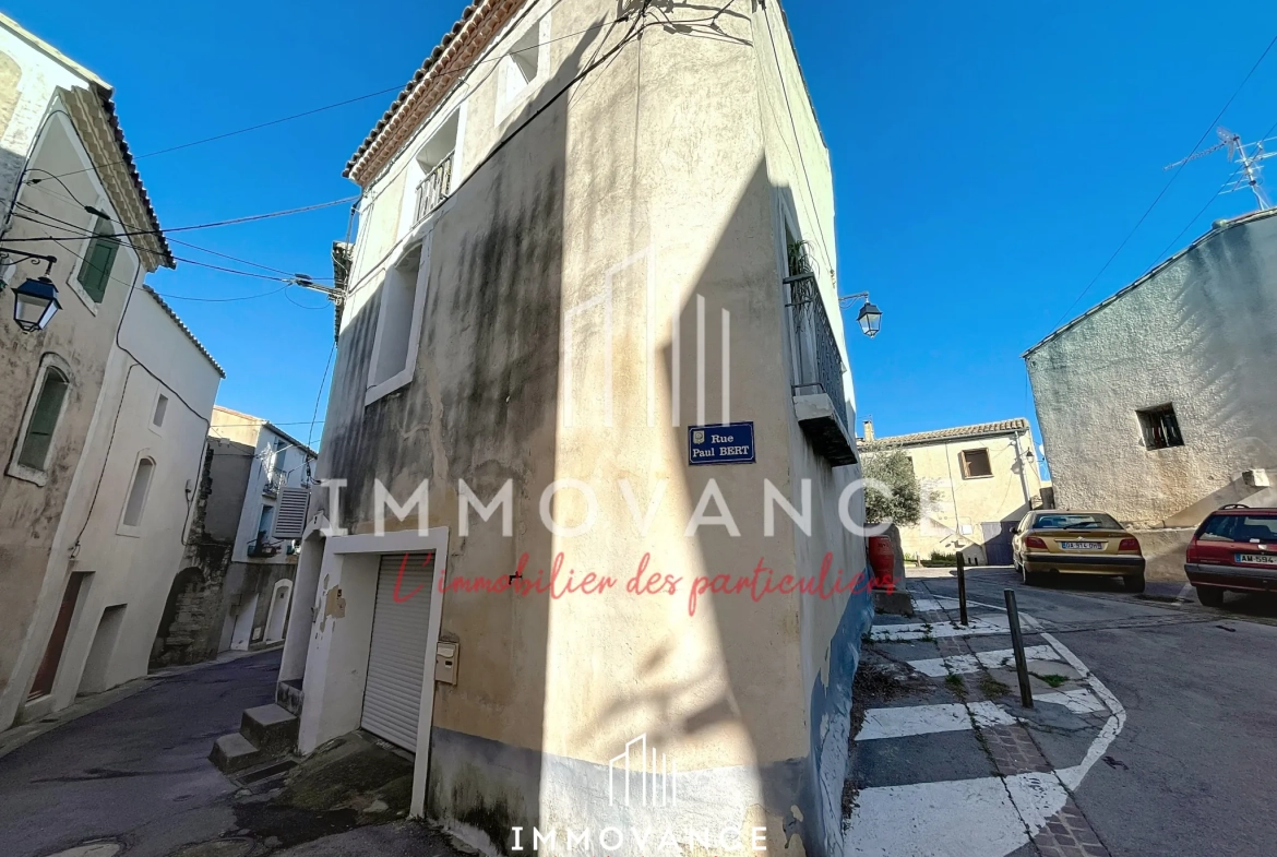 Maison de village rénovée de 50 m² avec garage à Fabregues 