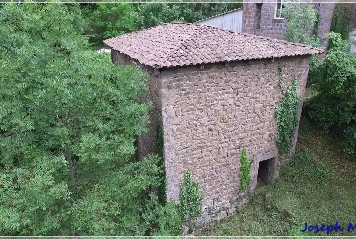 Ancien corps de ferme à rénover en Ardèche verte avec terrain de 6419 m² 