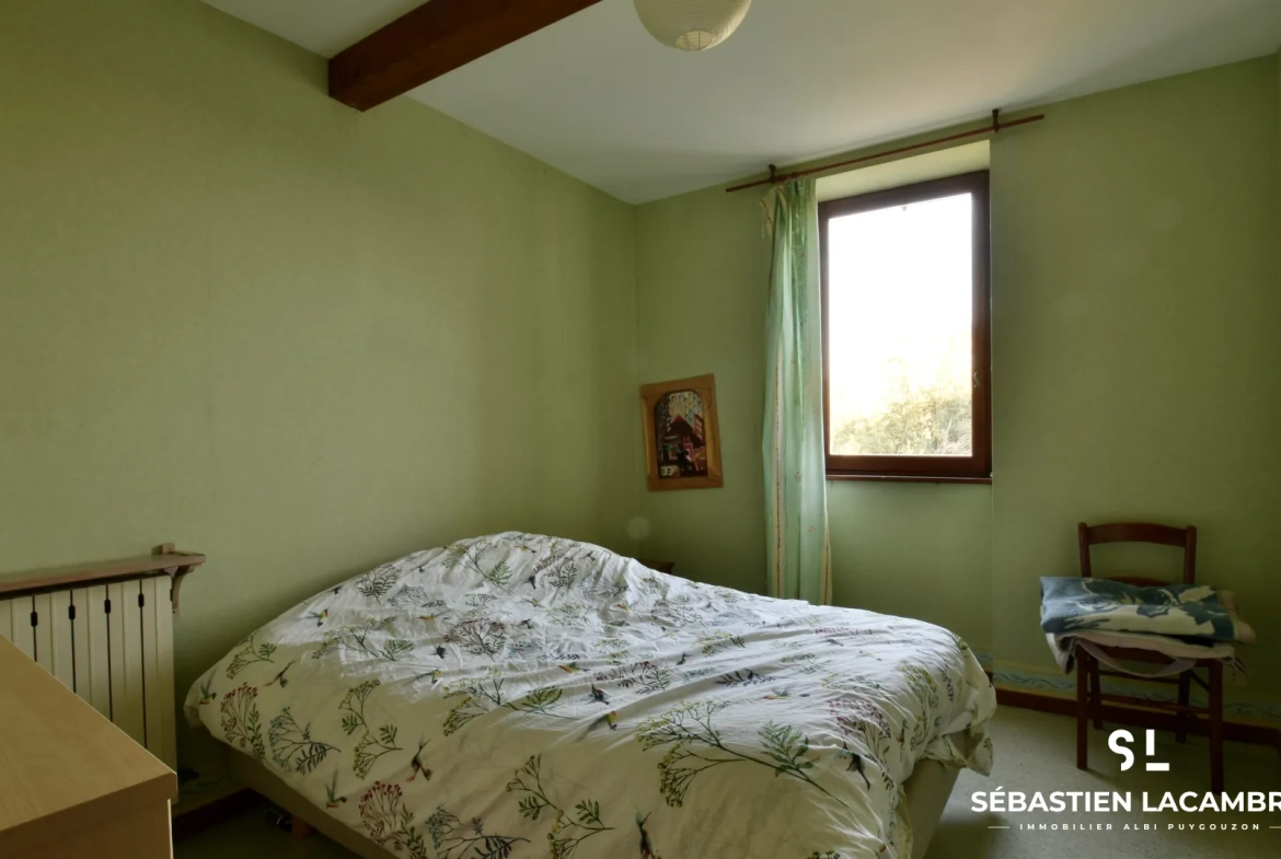 Maison ancienne avec dépendances et terrains à Puygouzon 