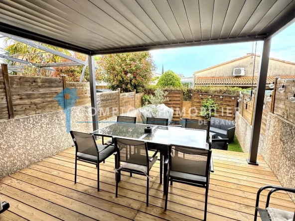 Villa mitoyenne 3 chambres avec terrasse à Vergeze, copropriété calme et bien entretenue