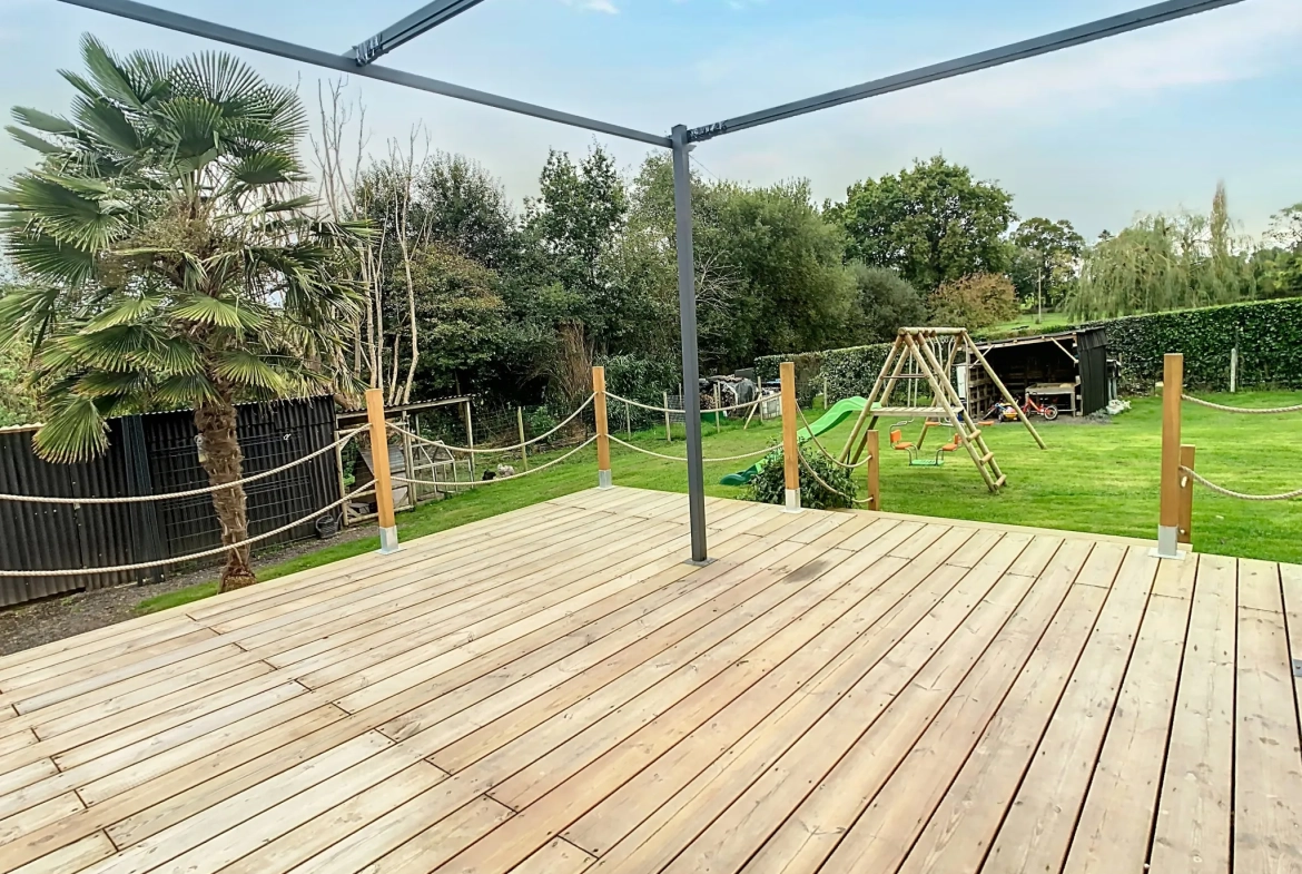 Pavillon rénové avec terrain clos proche de Villers-Bocage et Caen 