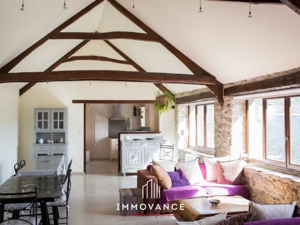 Belle maison en pierre avec duplex et T1, vue panoramique sur la vallée du Tarn à Compeyre