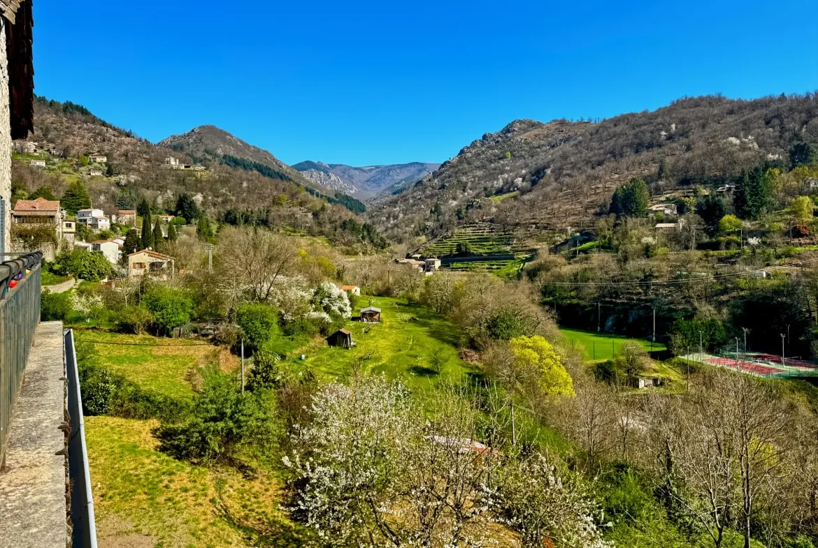 Maison atypique avec terrasse et vue montagne à Antraigues-sur-Volane 