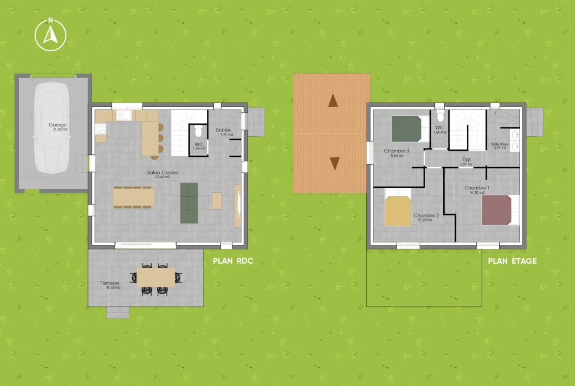 Maison neuve de 95 m² à Camaret-sur-Aigues avec garage et terrasse plein sud 