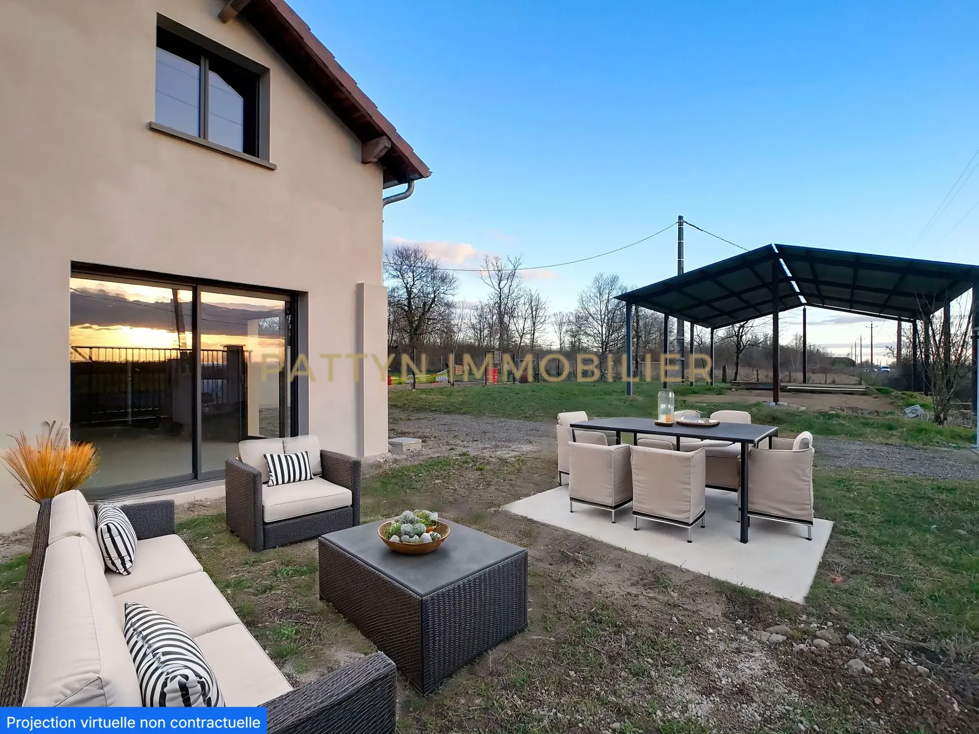 Maison de 120 m² à aménager avec grand terrain proche Châtillon-sur-Chalaronne 
