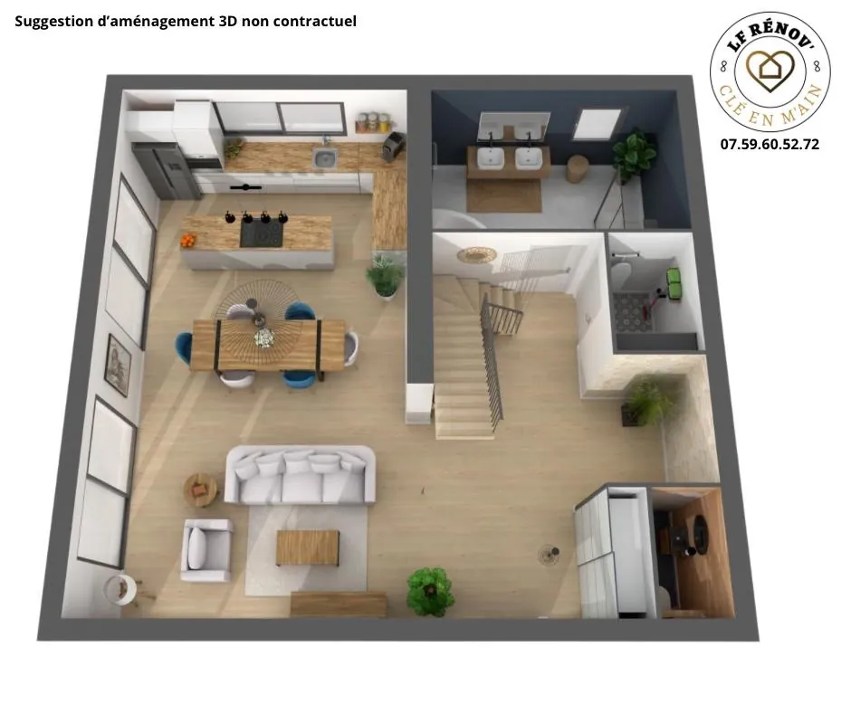 Maison de 120 m² à aménager avec grand terrain proche Châtillon-sur-Chalaronne 