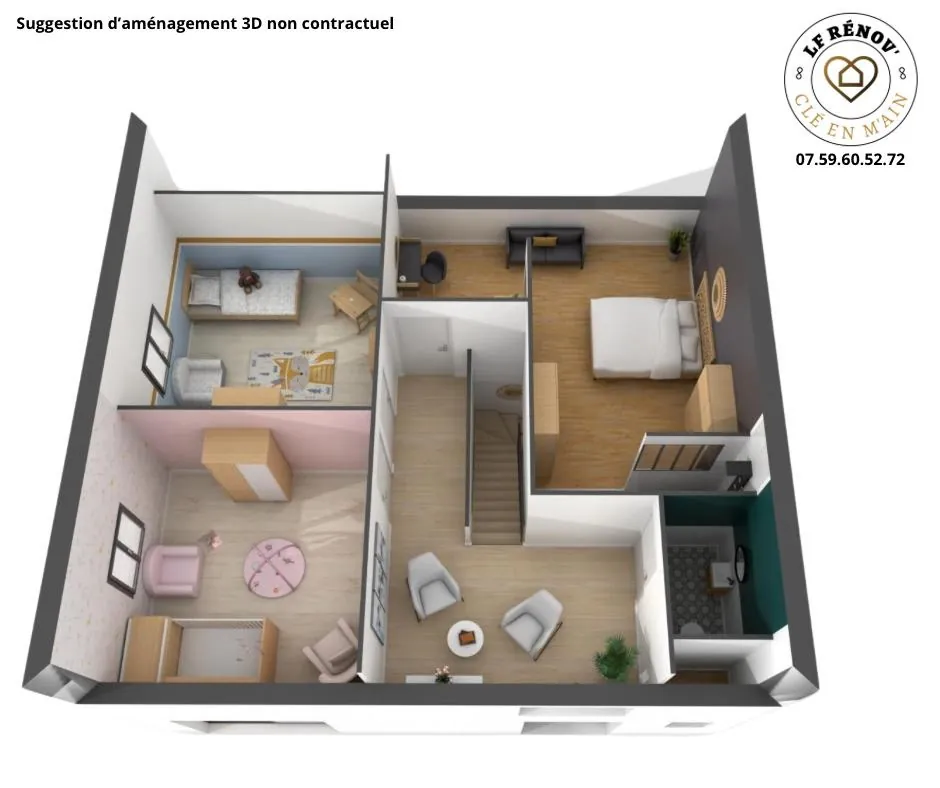 Maison de 120 m² à aménager avec grand terrain proche Châtillon-sur-Chalaronne 