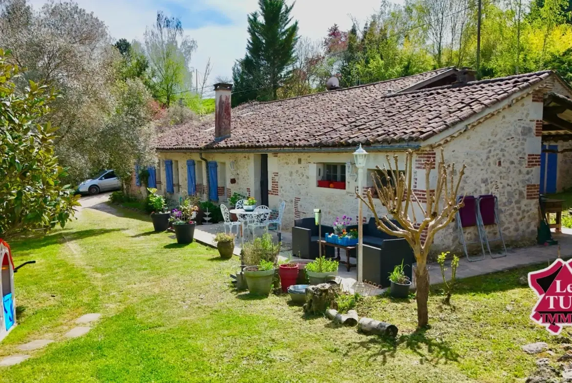 Belle maison rénovée avec vue sur la vallée, piscine et potentiel locatif à Penne d’Agenais 