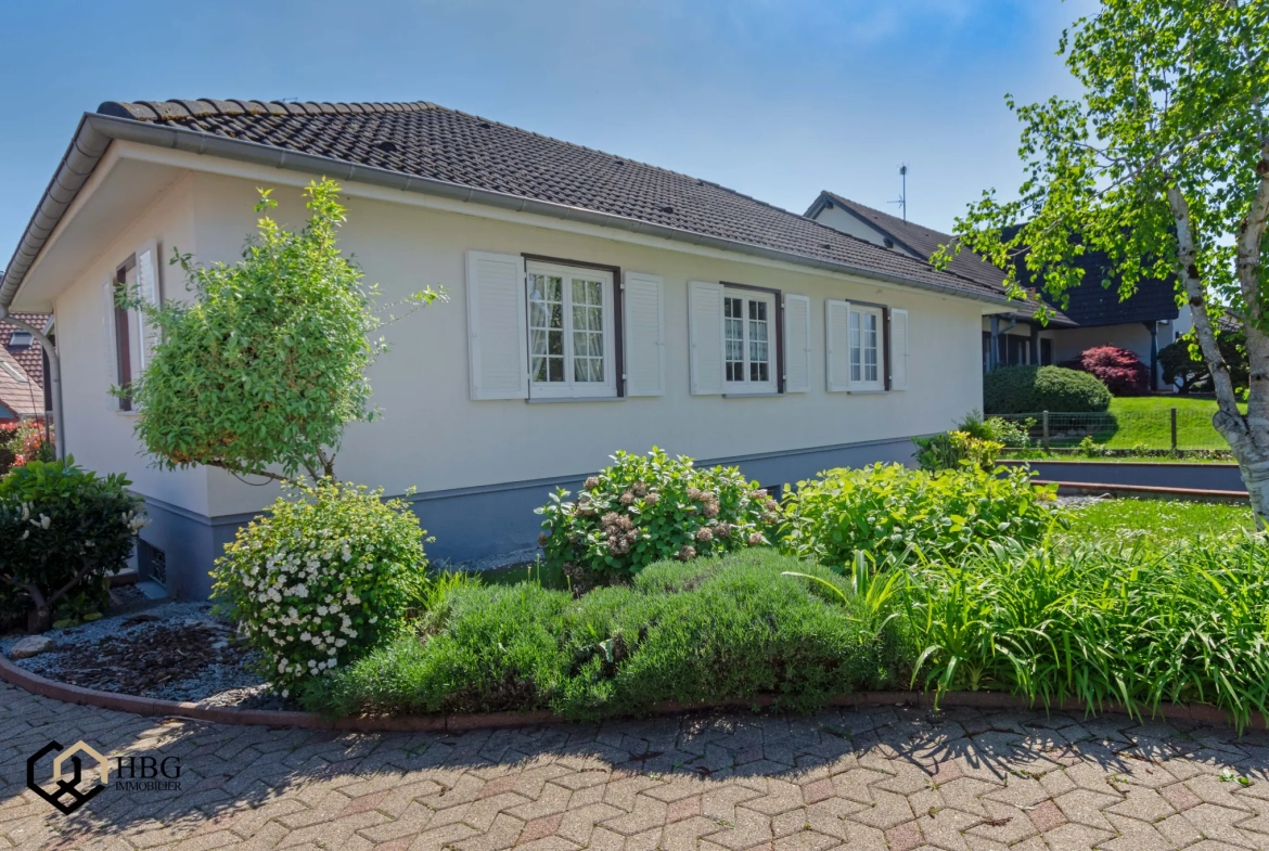 Maison de plain-pied à Betschdorf de 102 m² sur terrain de 861 m² avec terrasse ensoleillée 