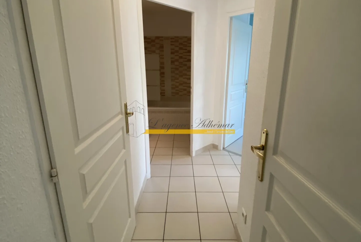 À vendre appartement T3 avec terrasse et parking à Montélimar 