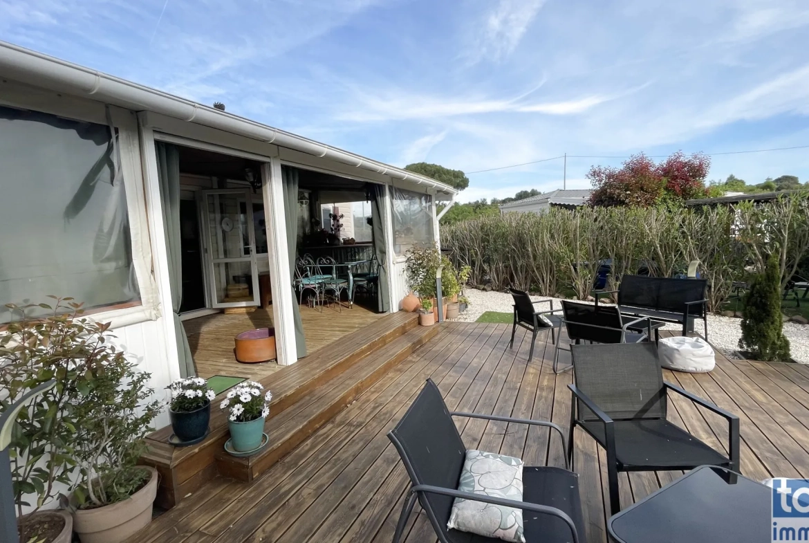 Mobilhome dans parc de loisirs 5 étoiles à Puget-sur-Argens - 36 m² 