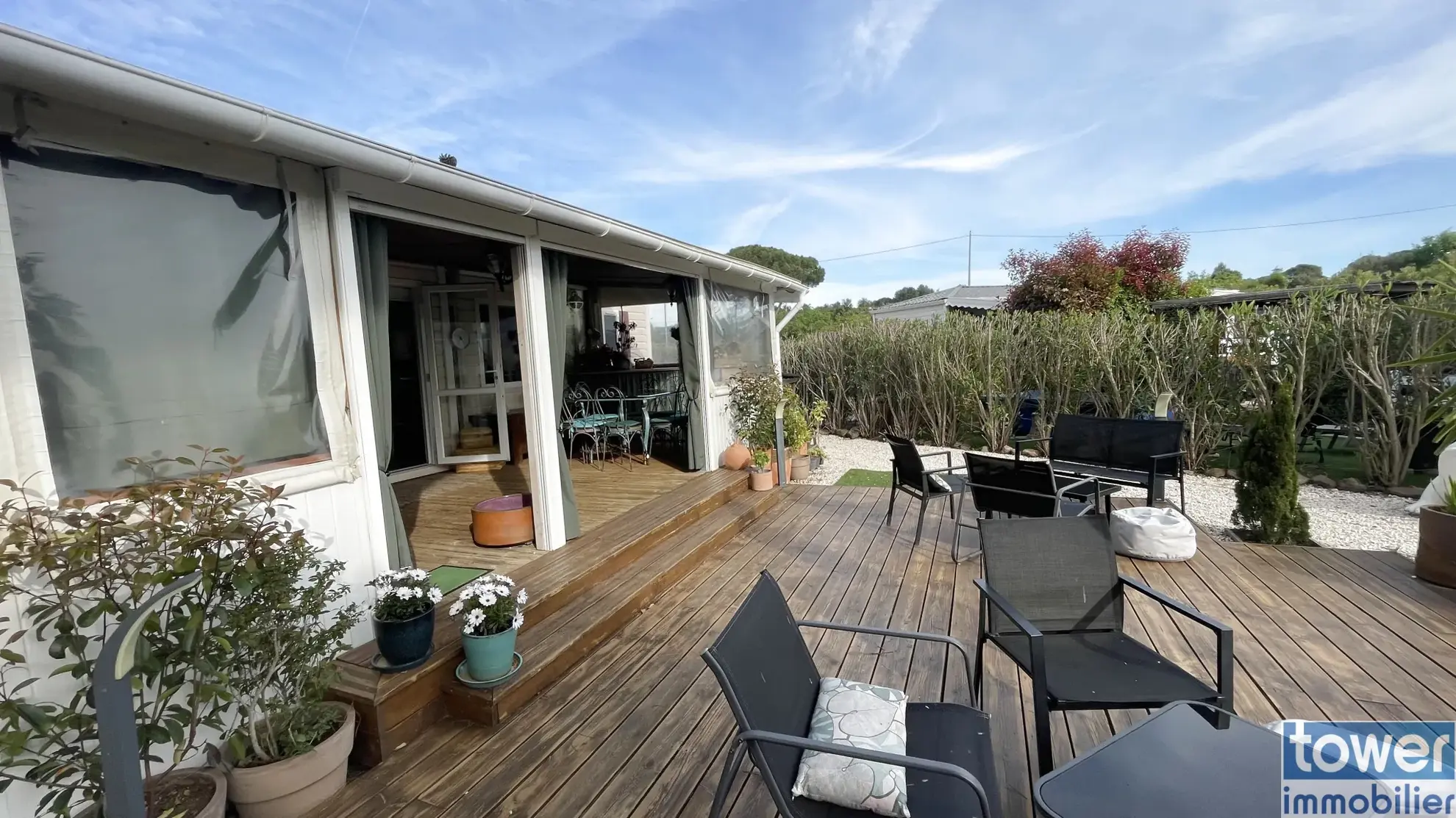 Mobilhome dans parc de loisirs 5 étoiles à Puget-sur-Argens - 36 m² 