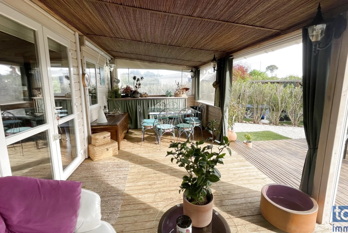 Mobilhome dans parc de loisirs 5 étoiles à Puget-sur-Argens - 36 m² 