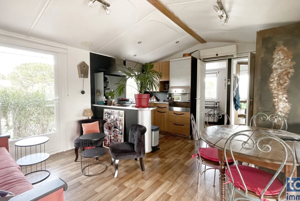 Mobilhome dans parc de loisirs 5 étoiles à Puget-sur-Argens - 36 m² 