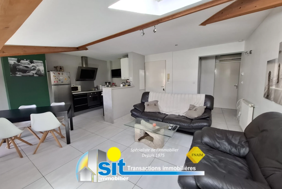 Bel appartement T2 avec terrasse et vue sur la rivière à Condrieu 