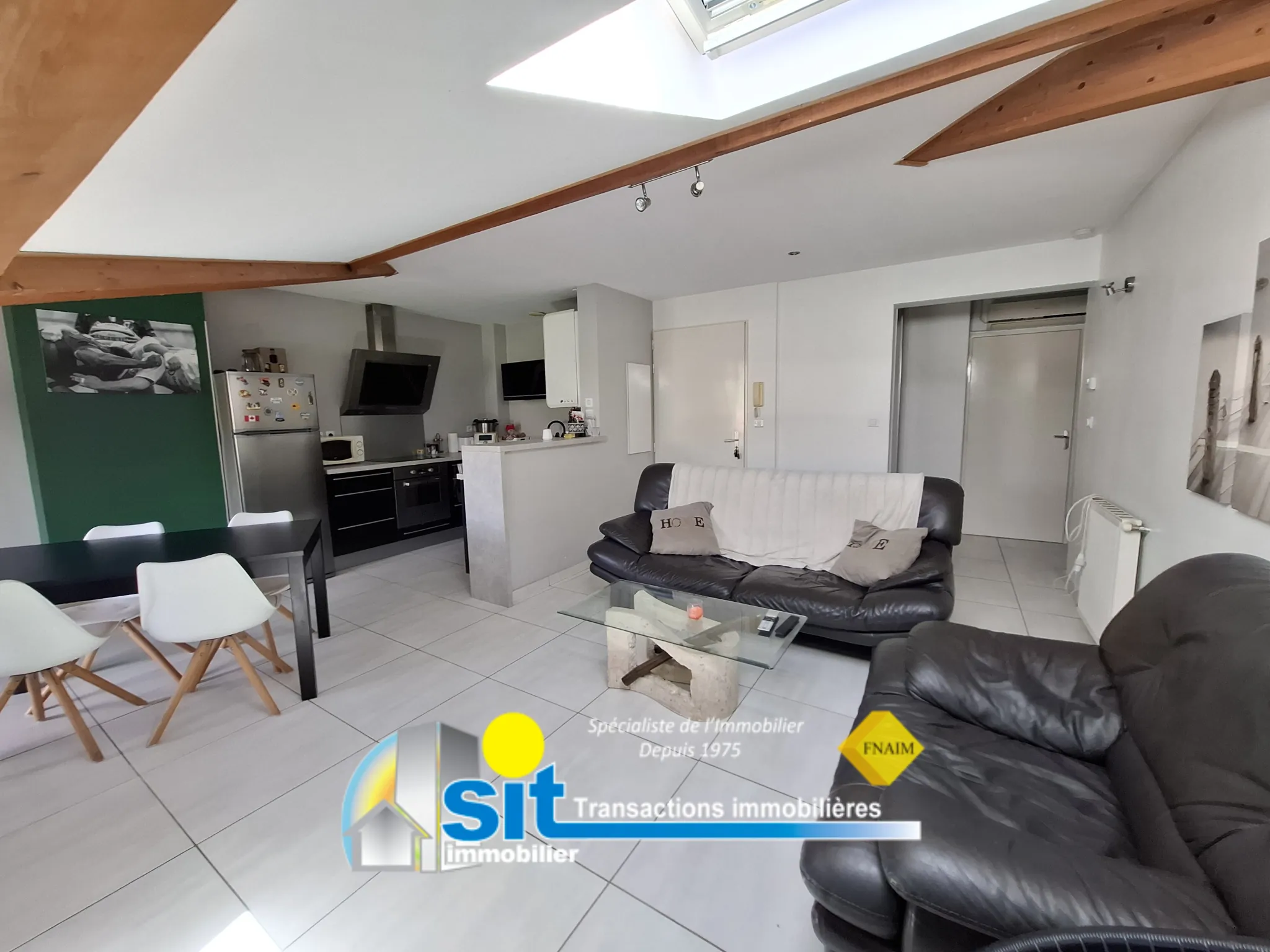 Bel appartement T2 avec terrasse et vue sur la rivière à Condrieu 