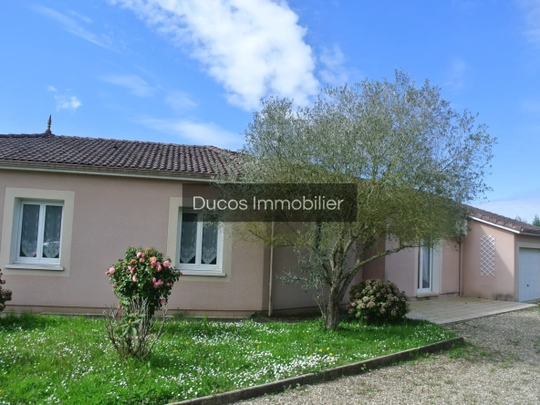Maison de plain-pied avec jardin et garage à Beaupuy, 3 chambres