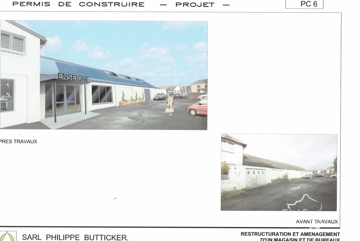 Vente bâtiment professionnel à Givet avec grande vitrine et parking stratégique 
