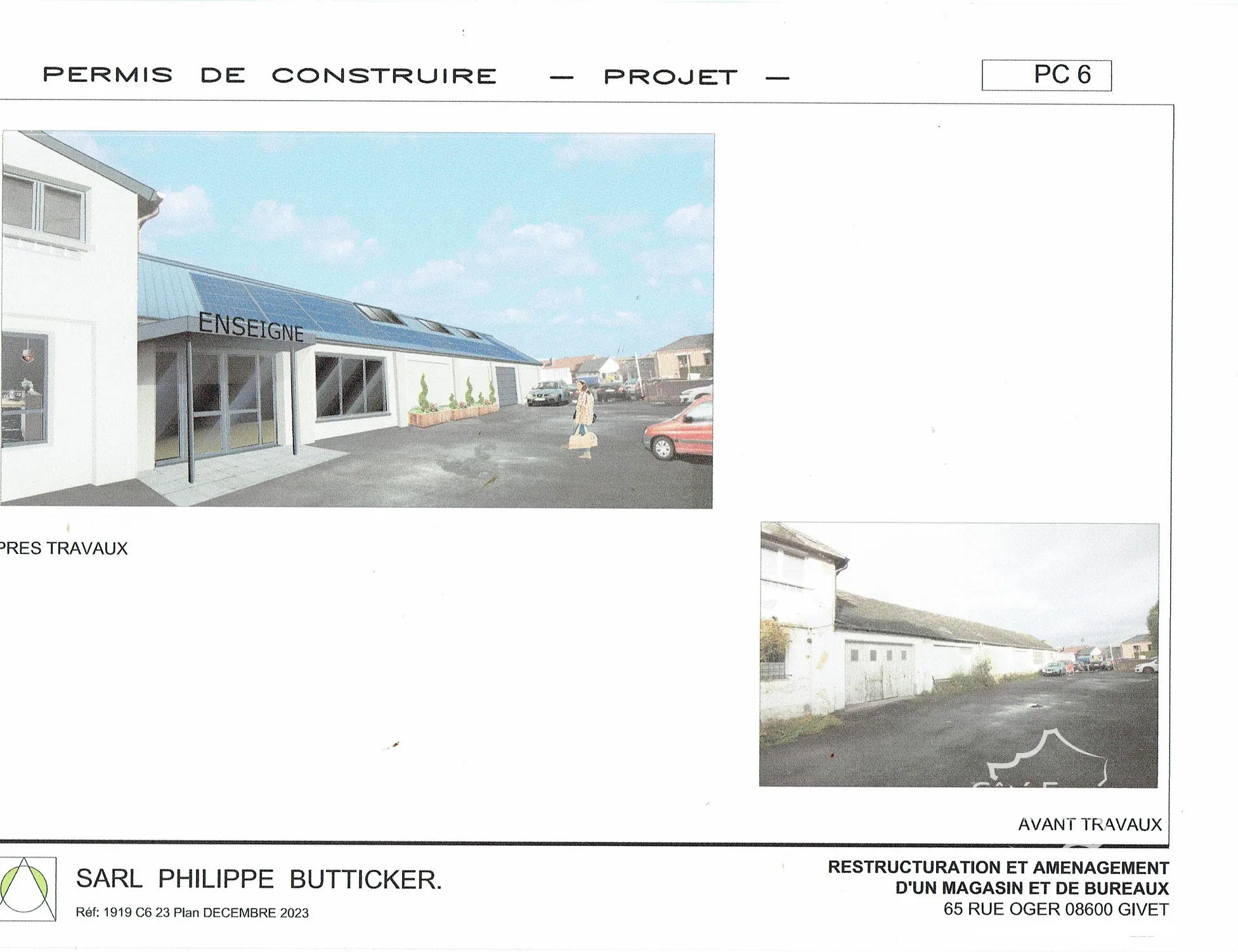 Vente bâtiment professionnel à Givet avec grande vitrine et parking stratégique 