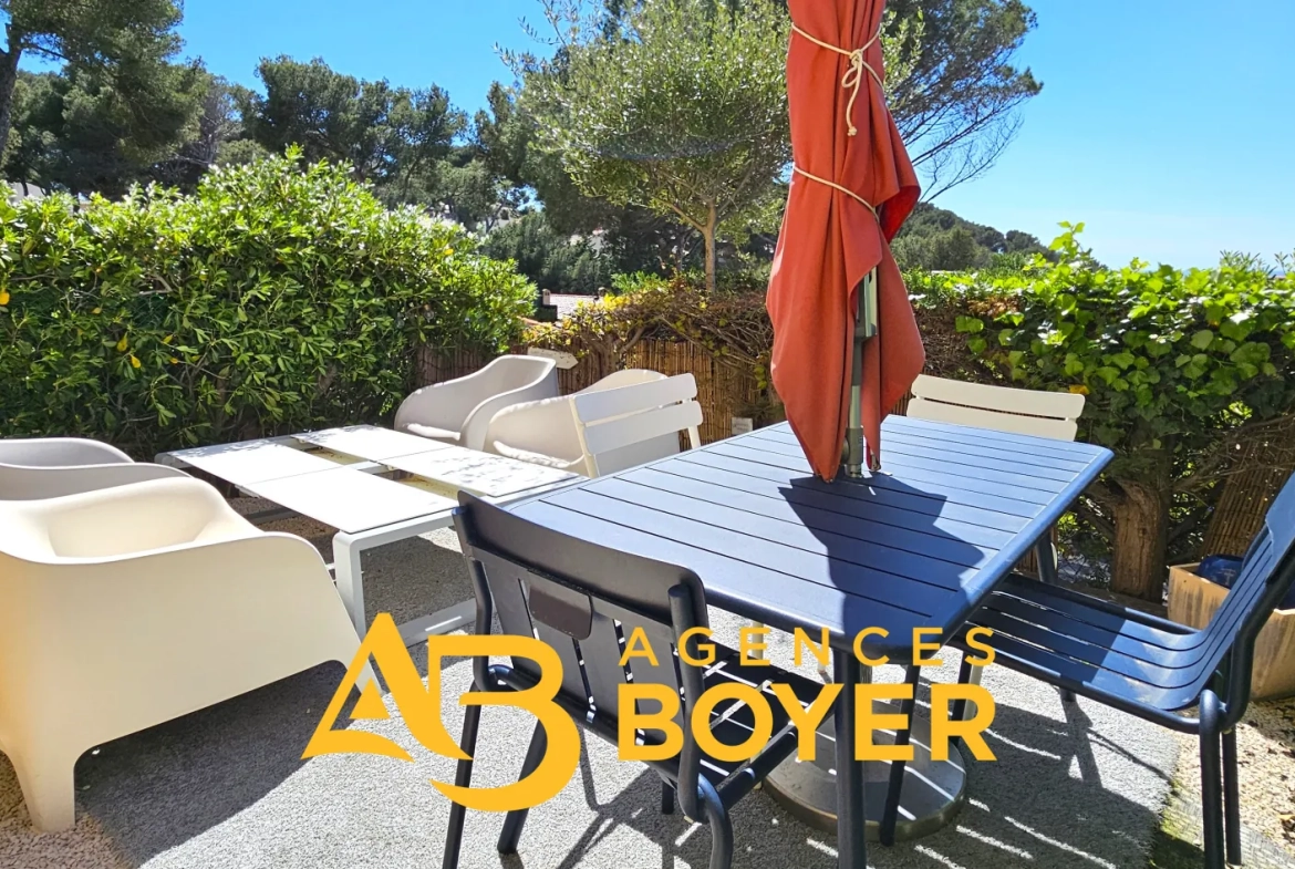 Appartement T3 avec terrasse et parking à Sanary-sur-Mer, vue mer 