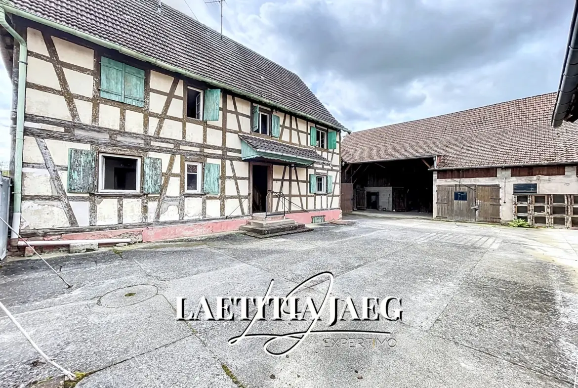 Ensemble immobilier à fort potentiel à Boofzheim, 200 m² avec dépendances et terrain à aménager 