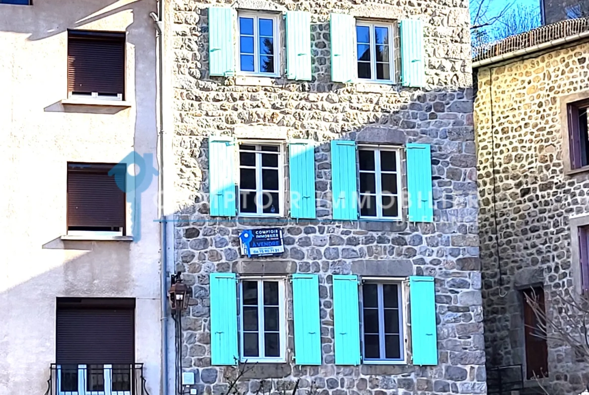 Magnifique maison de village en Pierre avec terrasse, garage et cave en Ardèche 