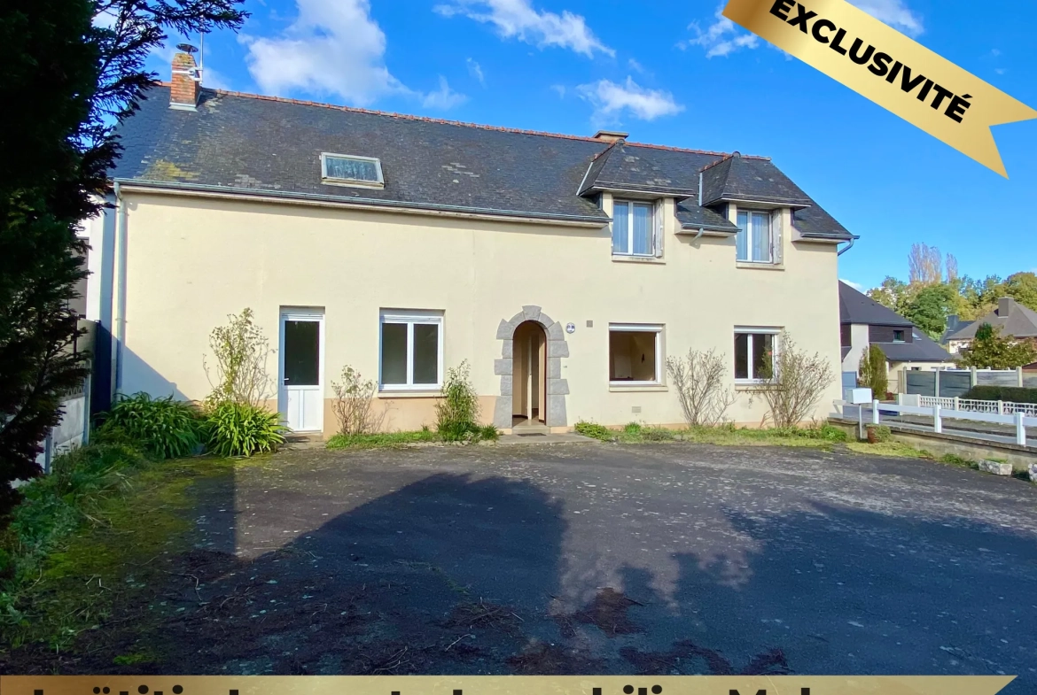 Maison familiale en pierre à Melesse avec grand volume et potentiel de rénovation 
