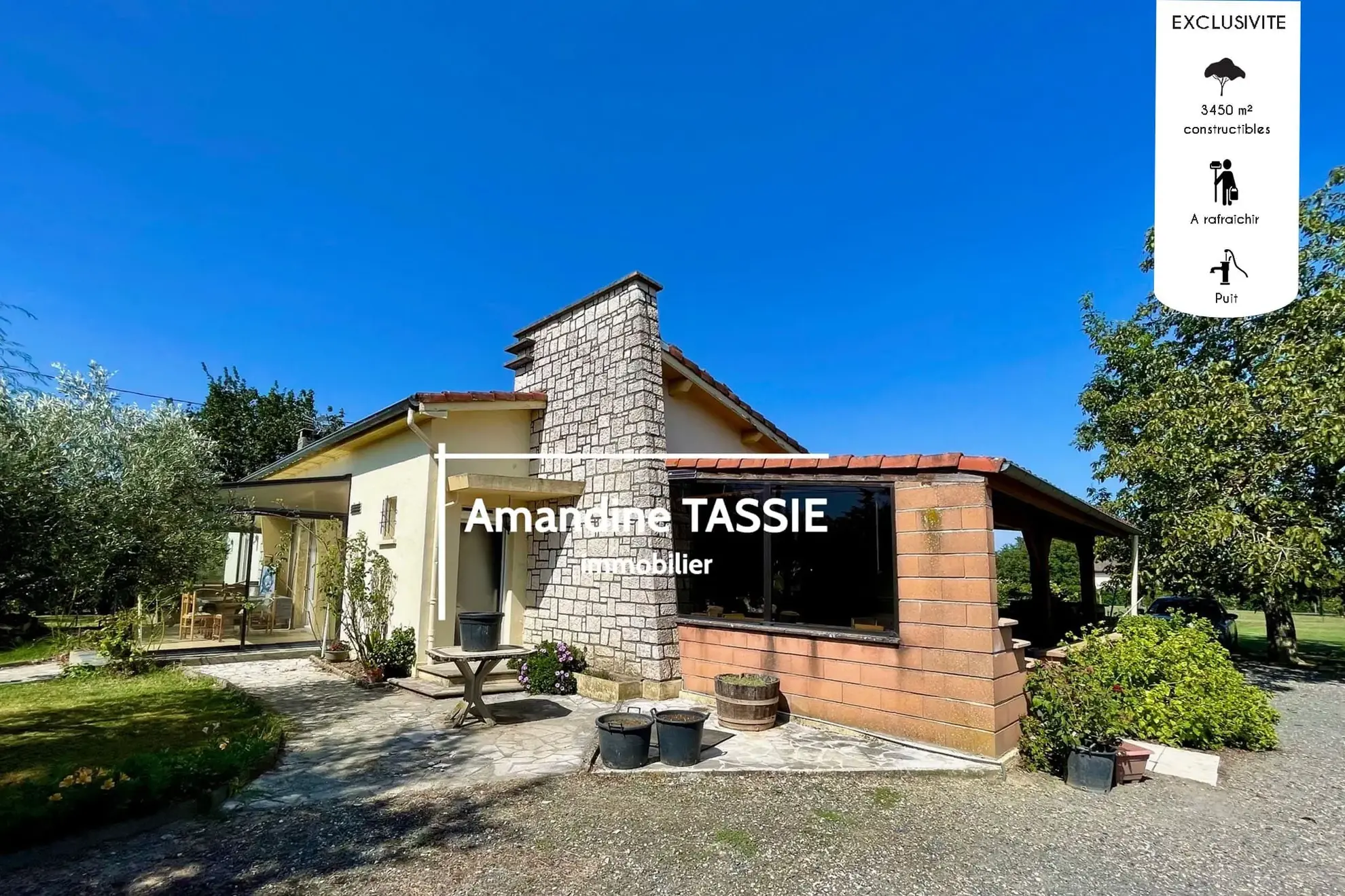 Maison individuelle lumineuse à Graulhet avec terrain constructible de 3450 m² 