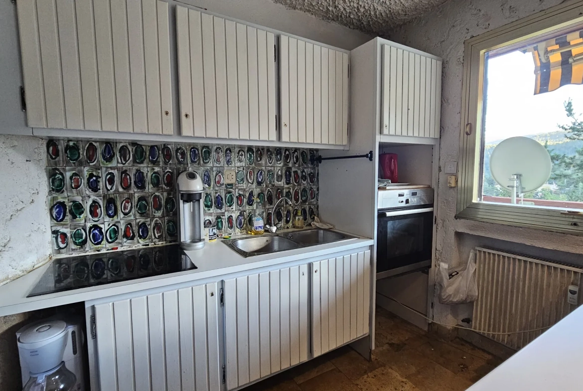 Appartement 2 pièces avec terrasse et vue sur la montagne à Andon 