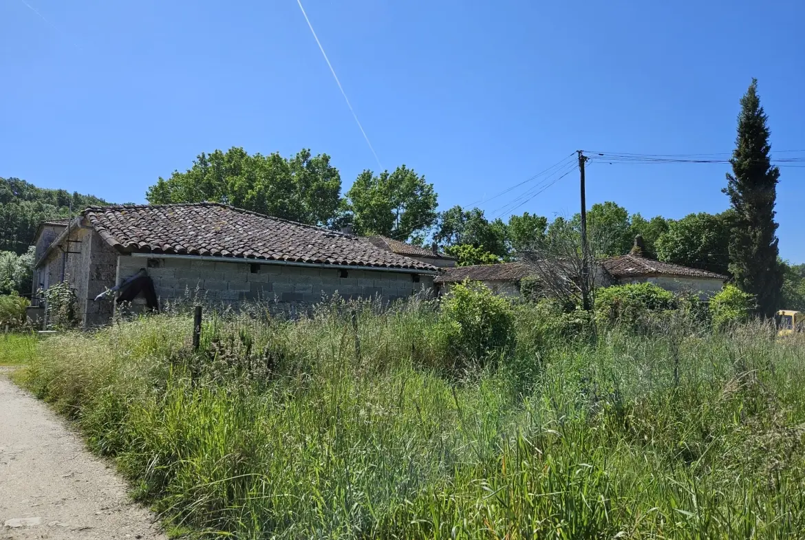 Ensemble immobilier à Vianne (47) avec 2 appartements à rénover, revenu locatif potentiel 