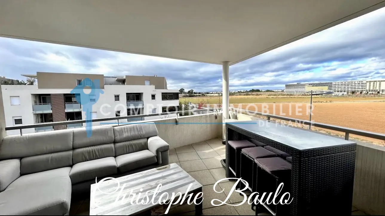 Appartement T3 de 66 m² avec terrasse et stationnement à Lattes 