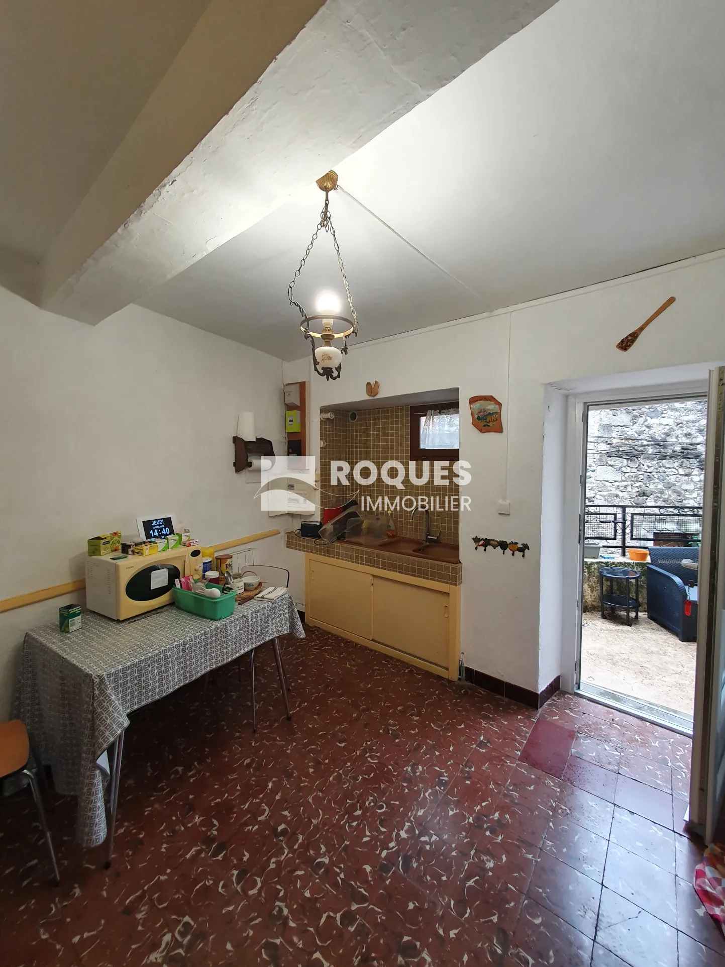 Maison de village à Lunas de 48 m² avec terrasse et grenier aménageable 