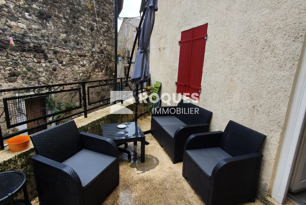 Maison de village à Lunas de 48 m² avec terrasse et grenier aménageable 