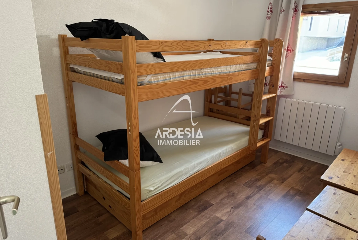 Appartement 35m² à La Norma avec balcon et vue montagne, idéal pour sports d'hiver 