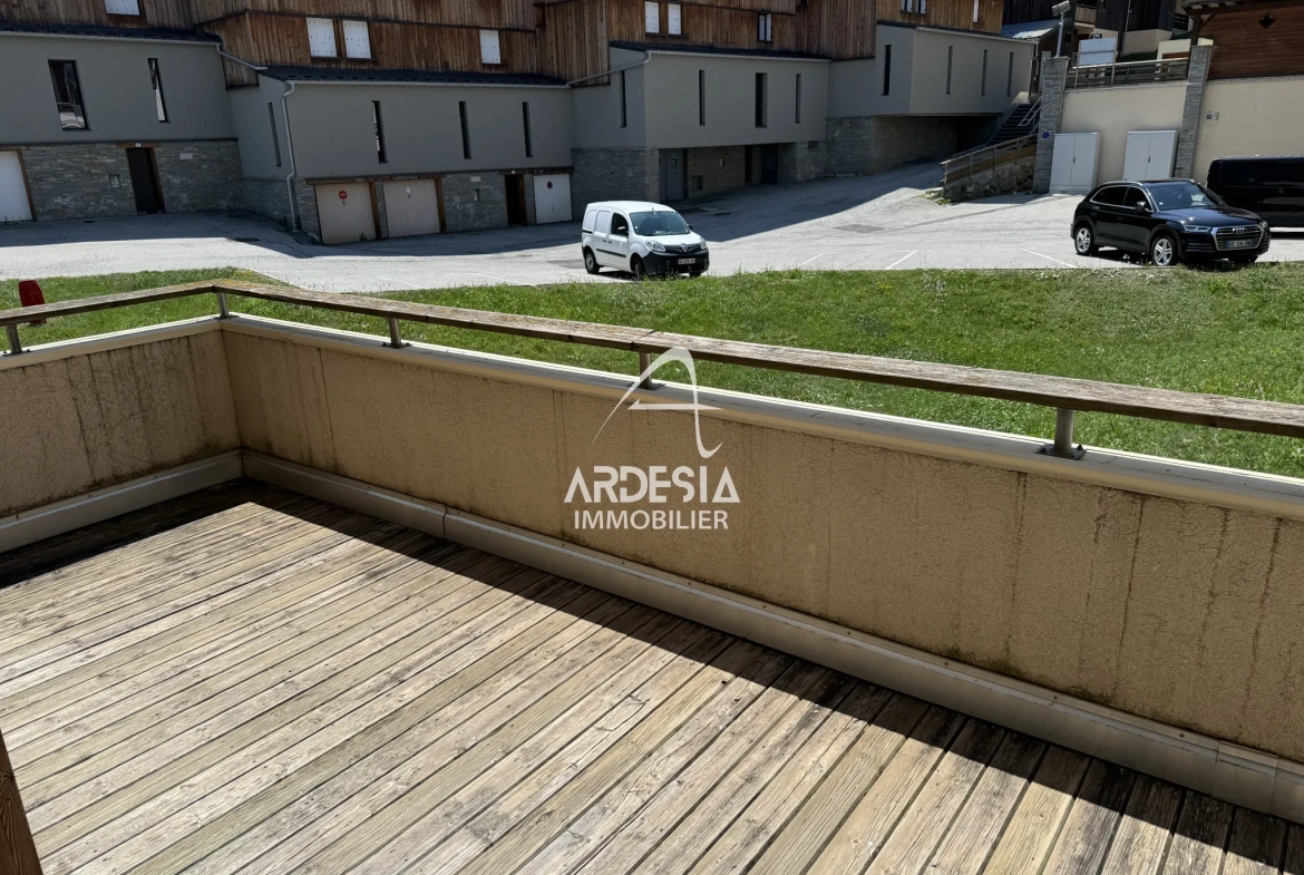 Appartement 35m² à La Norma avec balcon et vue montagne, idéal pour sports d'hiver 