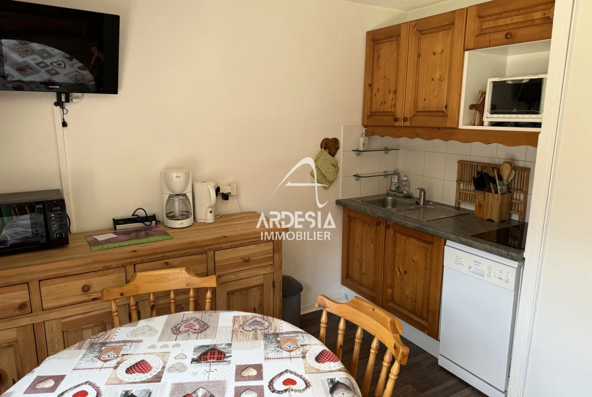 Appartement 35m² à La Norma avec balcon et vue montagne, idéal pour sports d'hiver 