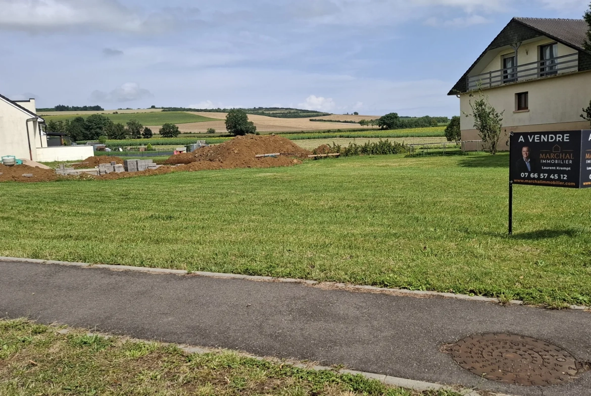 Terrains constructibles à vendre à 20 minutes de Metz (700-1800 m²) 